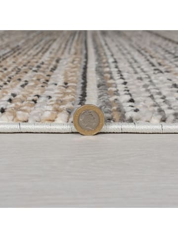 KADIMA DESIGN Geometrischer Wohnzimmer-Teppich in Naturfarben in Naturfarben