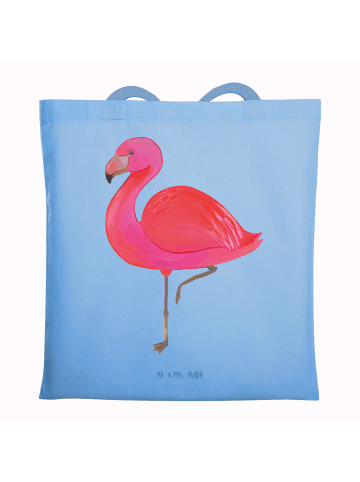 Mr. & Mrs. Panda Tragetasche Flamingo Classic ohne Spruch in Sky Blue