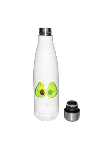 Mr. & Mrs. Panda Thermos Avocado Pärchen ohne Spruch in Weiß