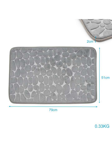 Intirilife Duschvorleger Badmatte in GRAU