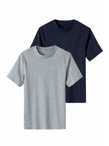 Bench T-Shirt in grau-meliert, navy