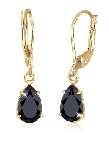Elli Ohrringe 925 Sterling Silber Tropfen in Schwarz