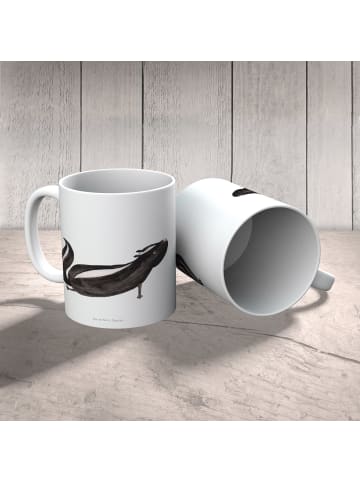 Mr. & Mrs. Panda Tasse Stinktier Yoga ohne Spruch in Weiß