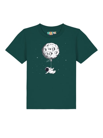 wat? Apparel T-Shirt Funny Spaceman in Dunkelgrün