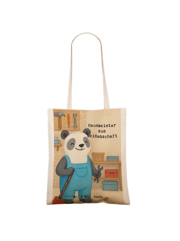 Mr. & Mrs. Panda Bedruckte Tasche Hausmeister Leidenschaft Desig... in Weiß