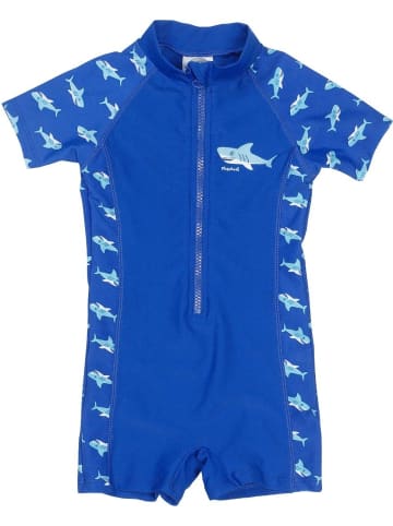Playshoes Kinder Badeeinteiler "UV-Schutz Einteiler Hai" in Blau