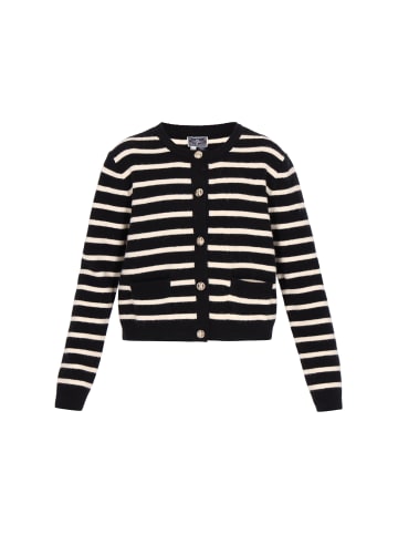 DreiMaster Maritim Cardigan in black offwhite