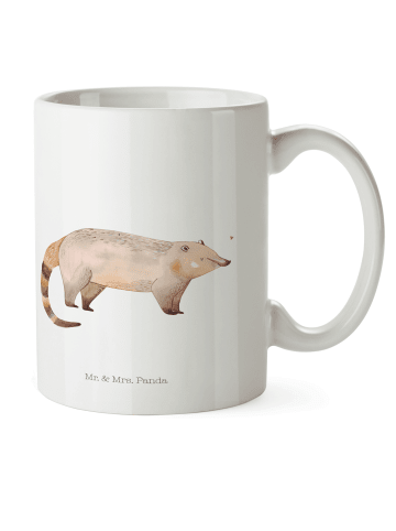 Mr. & Mrs. Panda Kindertasse Nasenbär ohne Spruch in Weiß