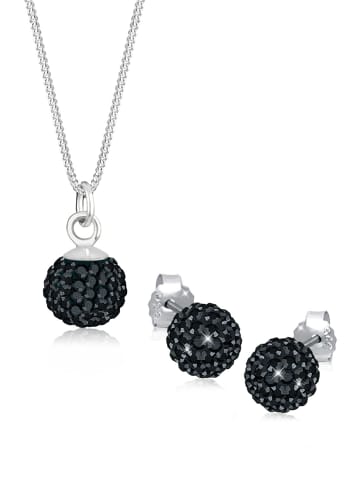 Elli Schmuckset 925 Sterling Silber in Schwarz