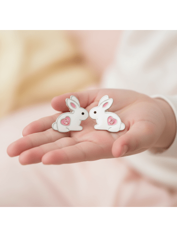 schmuck23 Ohrstecker Set Hase und Eule 925 Silber