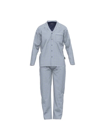 Götzburg Pyjama in Blau/Weiß