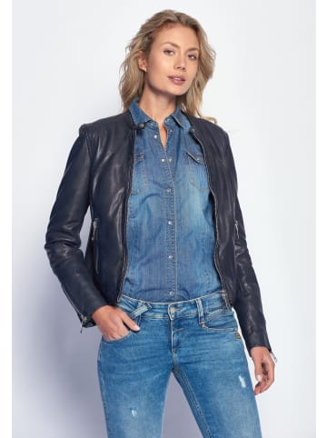 Maze Lederjacke in navy