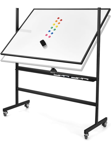 COSTWAY Whiteboard 120x90cm in Schwarz