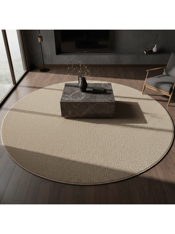 KADIMA DESIGN Teppich Flachgewebe Waschbar Einfarbig CIMA Strapazierfähig OEKO-TEX in Beige