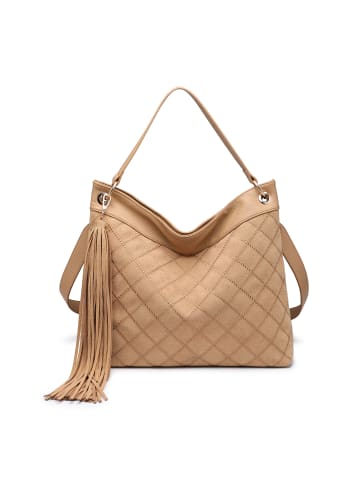 KASSANDRA Schultertasche in LIGHT BROWN