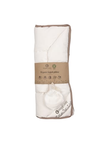 müsli Kopfkissen aus Kapock in Cream