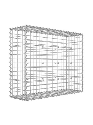 SONGMICS Gabione Patya in Silbern - (B)100 x (H)80 x (T)30 cm