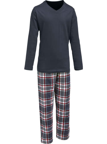 Erwin Müller Single-Jersey Kinder-Schlafanzug in anthratzit