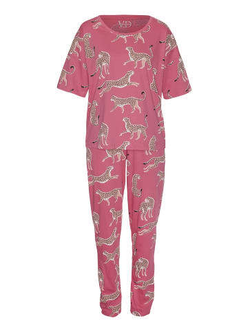 VIVANCE DREAMS Pyjama in pink-gemustert