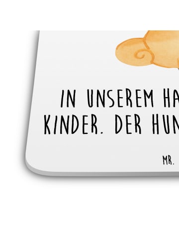 Mr. & Mrs. Panda Gläseruntersetzer Mops Krone mit Spruch in Weiß