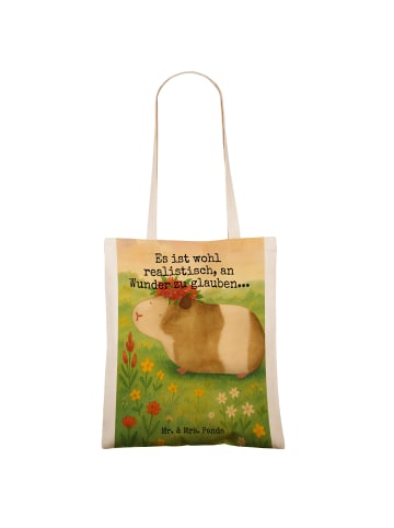 Mr. & Mrs. Panda Shopping Tasche Meerschweinchen Weisheit Design... in Weiß