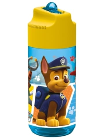 POS Nonbook - Paw Patrol, transparente Trinkflasche mit integriertem Strohhalm 400