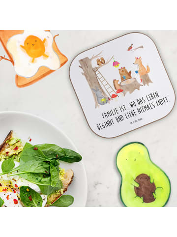 Mr. & Mrs. Panda Design Untersetzer Waldtiere Picknick mit Spruch in Weiß