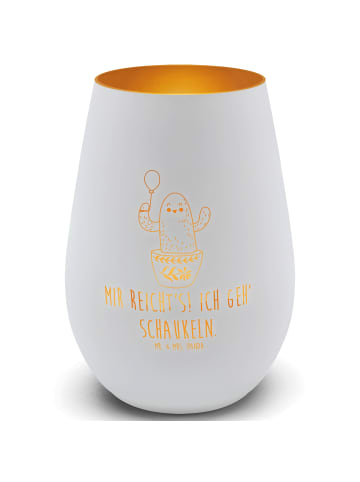 Mr. & Mrs. Panda Teelichthalter Kaktus Luftballon mit Spruch in Weiß