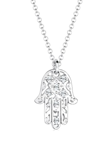 Elli Halskette 925 Sterling Silber Hamsa Hand in Silber