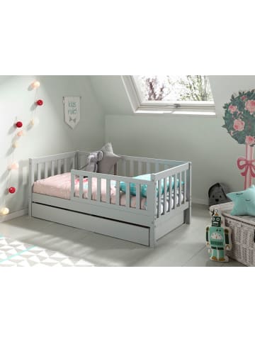 58 aufm Kessel JUNIORBETT Karie 148x60x76 aus Massivholz+MDF in Grau