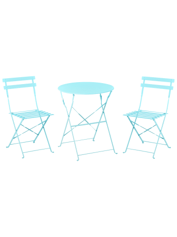 Beliani 3-tlg Bistro Set FIORI in Blau