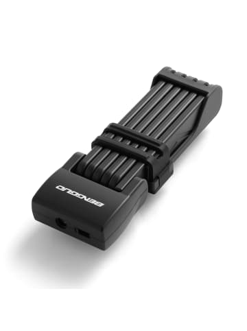 Klappbares Fahrradschloss mit Aufbruchschutz in Schwarz 18x4.8x4.1 cm