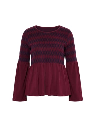 Ulla Popken Langarmshirt in weinrot