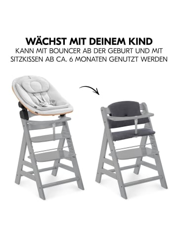 Hauck Alpha Plus 4-tlg. Newborn Set Eco - Hochstuhl in grau