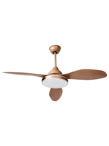 Beliani Deckenventilator mit Licht MUDDY in Braun - (W) 122 x (H) 48 x (L) 122 cm