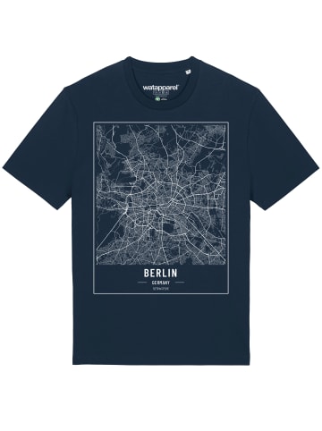 wat? Apparel T-Shirt City maps Berlin Landkarte in Dunkelblau