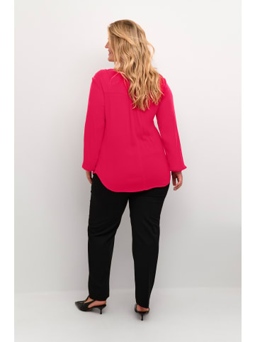 KAFFE curve Langarm-Bluse KCami Regular fit in Virtual Pink