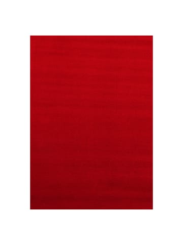 KADIMA DESIGN Teppich Kurzflor Uni-Farbe Microfaser Antirutsch Wohnzimmer waschbar in Rot