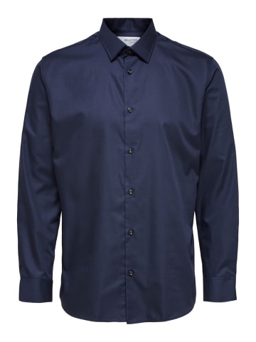 SELECTED HOMME Hemd SLHSLIMETHAN in Blau