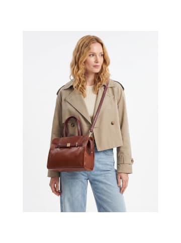 Umhängetasche Leder 32 cm ziegelrot