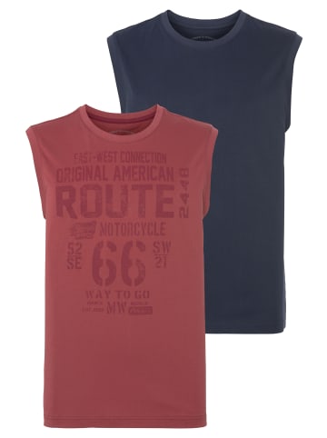 Man's World Muscleshirt in rot-marine
