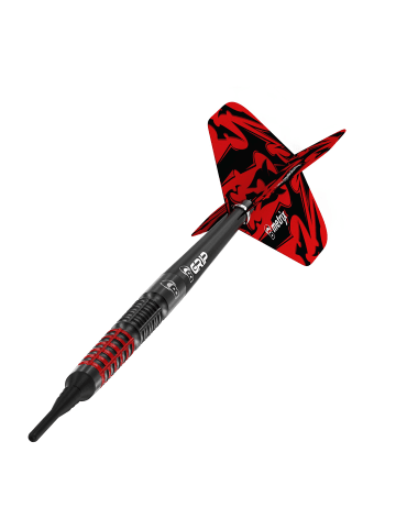 BULLS Softdarts Magma Dartpfeile 90% Tungsten Darts-Set Profi in red black