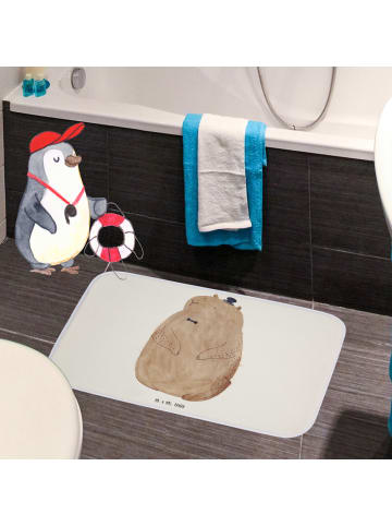 Mr. & Mrs. Panda Badteppich Murmeltier ohne Spruch in Weiß