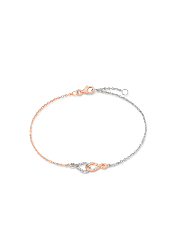 Amor Armband Silber 925, rhodiniert+rosévergoldet in Bicolor