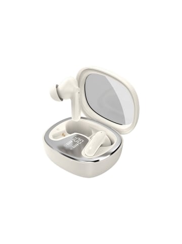 Wisam® Kabellose Ohrhörer Kopfhörer 320 mAh Bluetooth 5.3 In-Ear Kopfhörer Beige