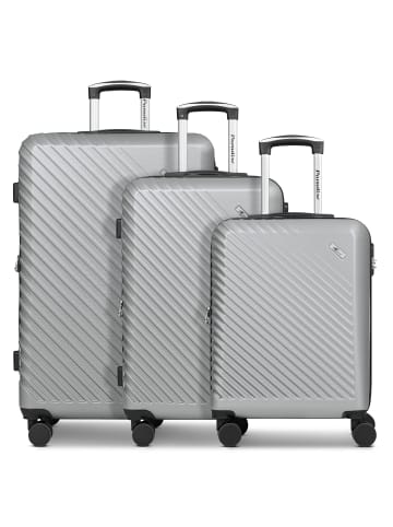 Check.In Paradise 2.0 4 Rollen Kofferset 3-teilig mit Dehnfalte in stone grey
