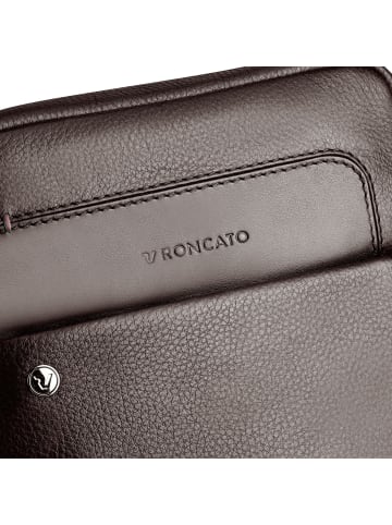Roncato Alaska Umhängetasche Leder 19 cm in mogano
