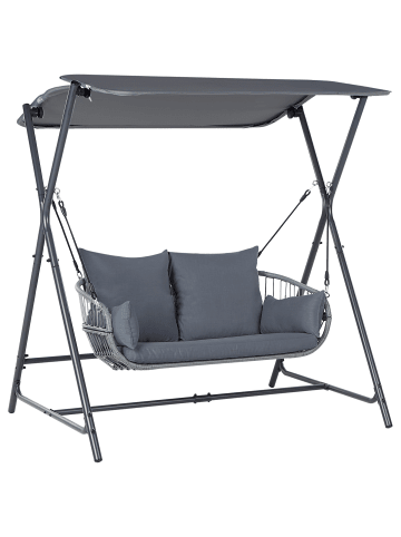 Beliani Gartenschaukel FIASTRA in Grau - (W) 170 x (H) 202 x (L) 140 cm