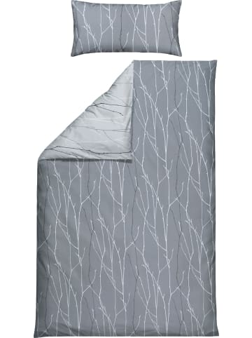 REDBEST Microfaser-Satin, Microfaser Wendebettwäsche in grau