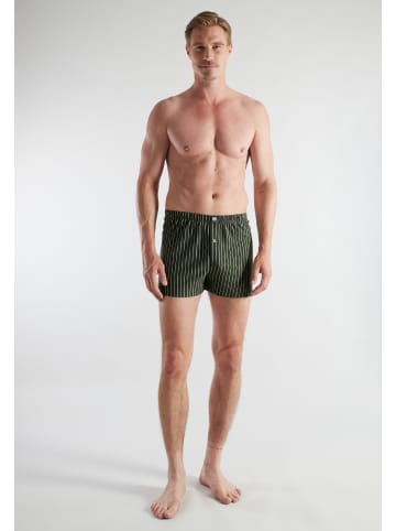 CECEBA Boxershort 2Er Pack Daytona in grün-dunkel-Streifen